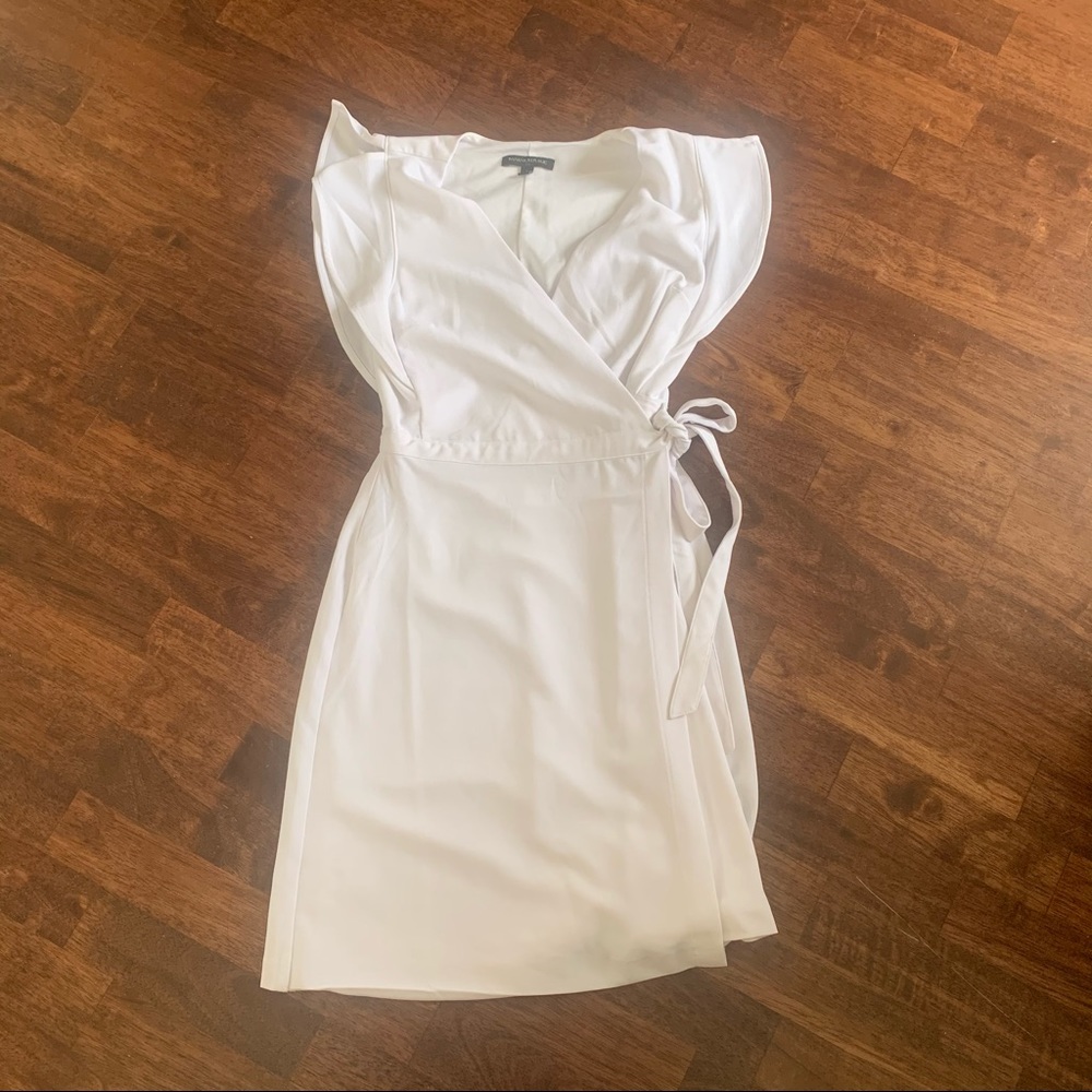 Banana Republic White Wrap Dress